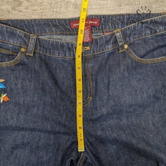 Jones Wear Jeans Embroidered Boot Cut Jeans Size 10 - Picture 4 of 6